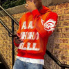 Custom Acid Wash Hoodie Clothing Manufacturers Applique embroidered logo