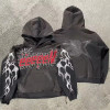 Custom Vintage Sun Faded Hoodies Clothing Manufacturers Rhinestone Print