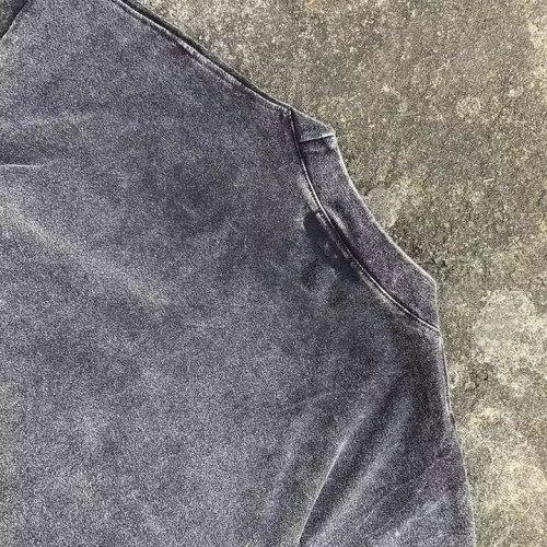 Custom Clothing Manufacturers Acid Wash Screen Print T-shirt Embroidery Patch