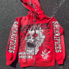 Custom Clothing Manufacturers Screen Printing Hoodie Acid Wash Full Zip Up