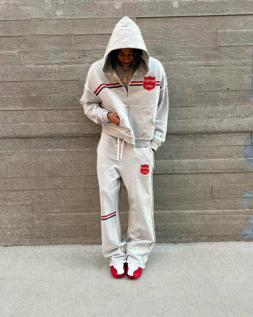 Clothing Manufacturers Custom Acid Wash Zip up Hoodie Drop Shoulder Hoodie