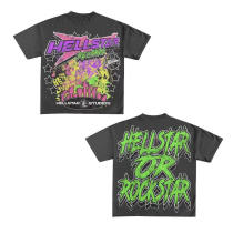 Custom T-shirt manufacturers Acid Wash T Shirt Screen printing 100% Cotton