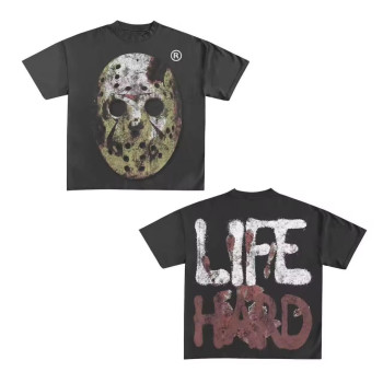 Custom T-shirt manufacturers Acid Wash T Shirt Screen printing 100% Cotton