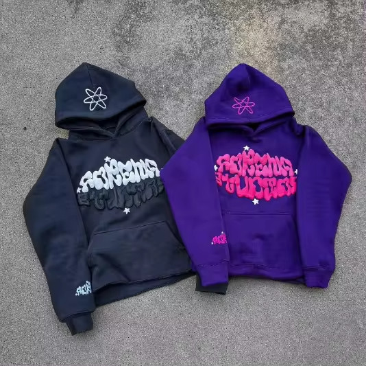 Custom Hoodie Clothing Manufacturers Puff Print Digital Printing Hoodie