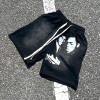 Custom Clothing Manufacturers Acid wash Drawstring Digital Printing Shorts