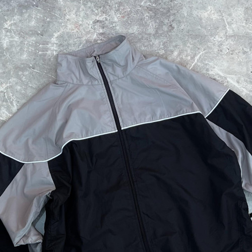 Custom Clothing Manufacturers Splicing color Stand collar zip up jacket