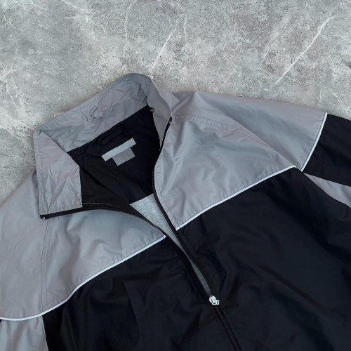 Custom Clothing Manufacturers Splicing color Stand collar zip up jacket