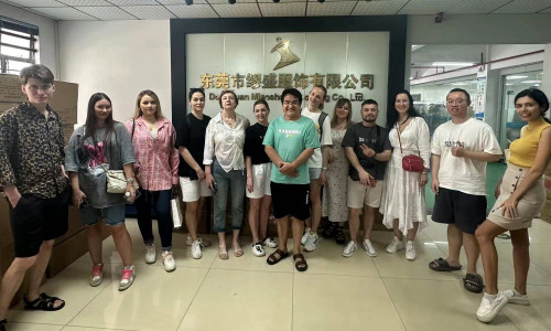Russian customers visited Dongguan Miu Seven Clothing Co., Ltd.