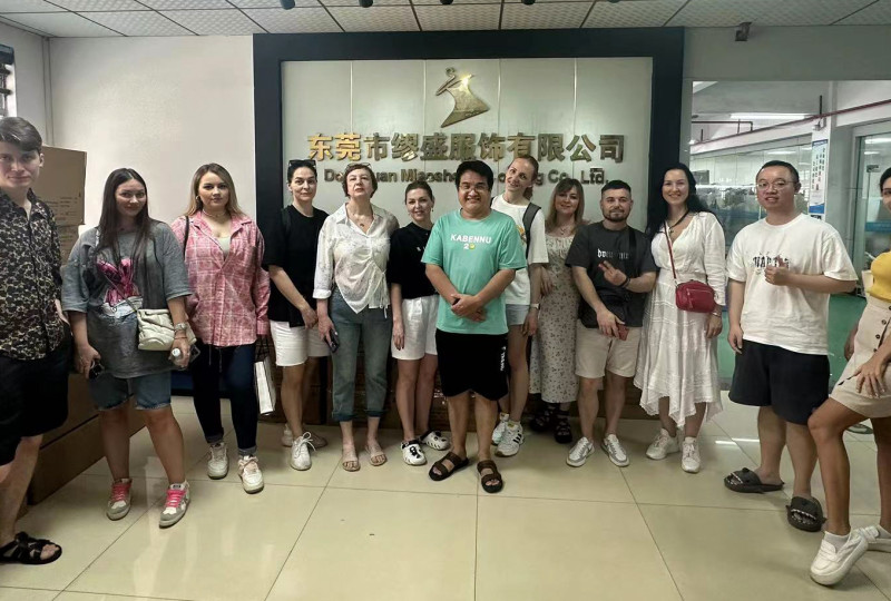 Russian customers visited Dongguan Miu Seven Clothing Co., Ltd.