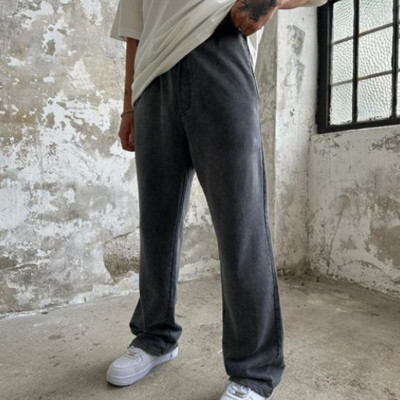 Custom Clothing Manufacturers Acid Wash 100% cotton Sweatpants Customized logo