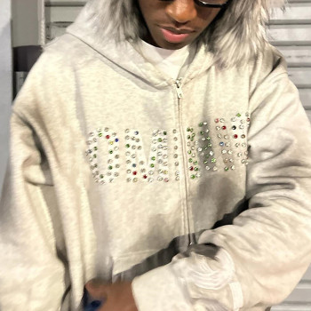 Custom Clothing Manufacturers Acid wash Hot Diamond Spray dirty Hoodies