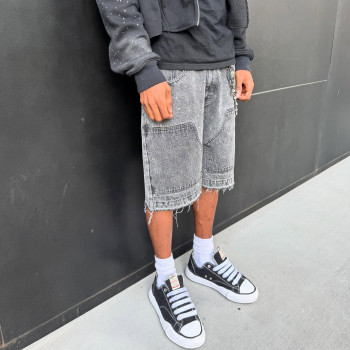 Custom Clothing Manufacturers Digital Printing Hot Diamond Denim shorts