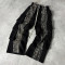 Custom Clothing Manufacturers 100% cotton striped Waist rope Sweatpants