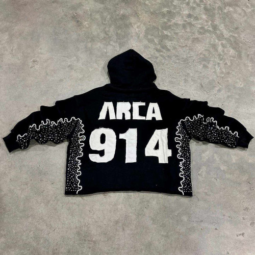Custom Clothing Manufacturers Applique Embroidery Rhinestone Hoodie