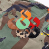 Custom Clothing Manufacturers Camouflage Applique Embroidery Raw Hem shorts