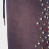 Custom Clothing Manufacturers Acid wash 100% cotton Rhinestone Pants