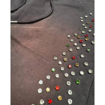 Custom Clothing Manufacturers Acid wash 100% cotton Rhinestone Pants