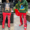 Custom Clothing Manufacturers 100% cotton Puff printing Digital Printing Pants