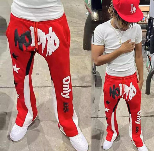Custom Clothing Manufacturers 100% cotton Puff printing Digital Printing Pants