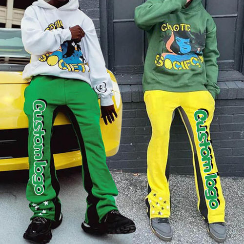 Custom Clothing Manufacturers 100% cotton Puff printing Digital Printing Pants