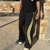 Custom Clothing Manufacturers 100% cotton Striped sweatpants