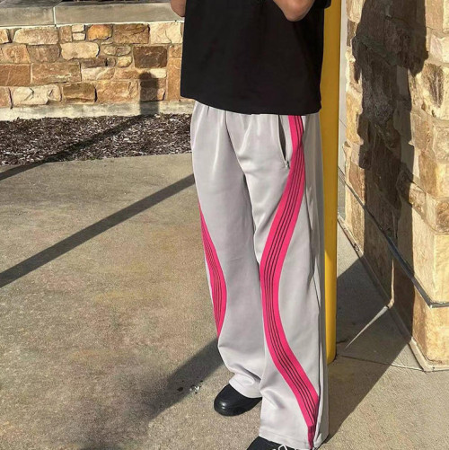 Custom Clothing Manufacturers 100% cotton Striped sweatpants