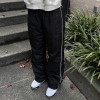 Custom Clothing Manufacturers 100% Nylon Blank Stripe Waist rope Sweatpants