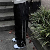 Custom Clothing Manufacturers 100% Nylon Blank Stripe Waist rope Sweatpants