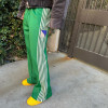 Custom Clothing Manufacturers 100% cotton stripe Slit pants