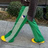 Custom Clothing Manufacturers 100% cotton stripe Slit pants
