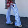 Custom Clothing Manufacturers 100% cotton stripe Slit pants