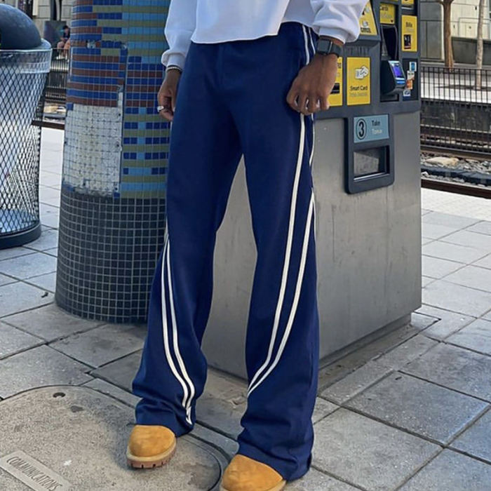 Custom Clothing Manufacturers 100% Cotton Blank Stripe Pants