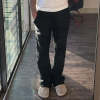 Custom Drawstring Long Sweater Pants for Men Wide Leg Mohair Flare Pants