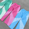Custom Clothing Manufacturers Color Block Design Elastic Waist Nylon Pants