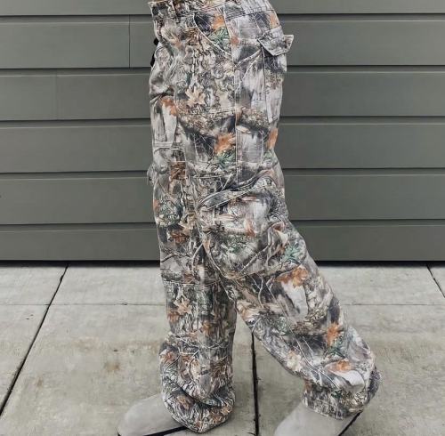 Custom Clothing Manufacturers Camouflage Cargo Pants 100% Cotton Pants