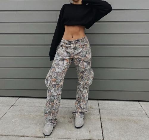 Custom Clothing Manufacturers Camouflage Cargo Pants 100% Cotton Pants