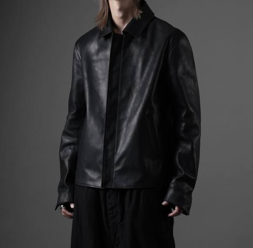 Custom Clothing Manufacturers PU Leather Shirt collar Zipper Leather jacket