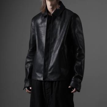 Custom Clothing Manufacturers PU Leather Shirt collar Zipper Leather jacket