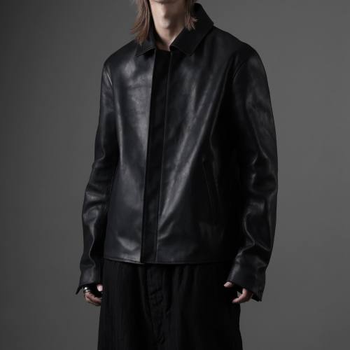 Custom Clothing Manufacturers PU Leather Shirt collar Zipper Leather jacket
