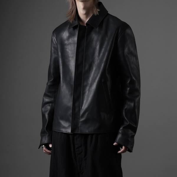 Custom Clothing Manufacturers PU Leather Shirt collar Zipper Leather jacket