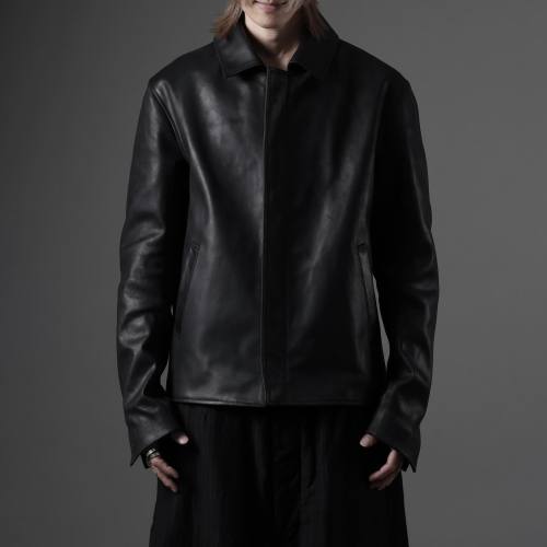 Custom Clothing Manufacturers PU Leather Shirt collar Zipper Leather jacket