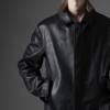 Custom Clothing Manufacturers PU Leather Shirt collar Zipper Leather jacket