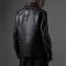 Custom Clothing Manufacturers PU Leather Shirt collar Zipper Leather jacket