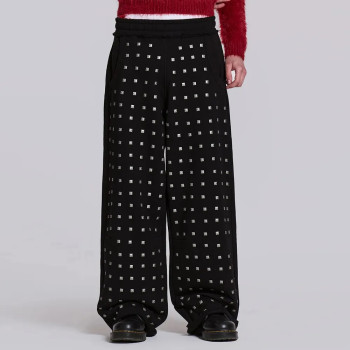 Custom Clothing Manufacturer 100% Cotton Rivet Decoration Pants