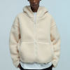 Custom Clothing Manufacturers Sherpa fleece Zip-up Hoodie Jacket