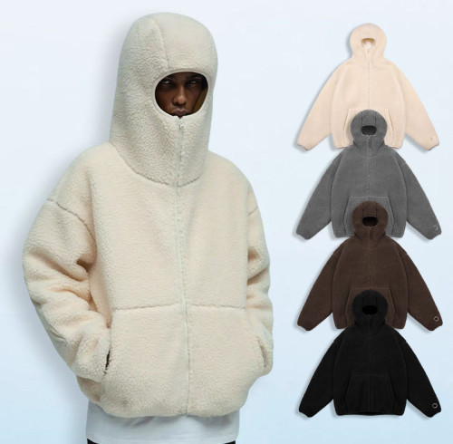 Custom Clothing Manufacturers Sherpa fleece Zip-up Hoodie Jacket