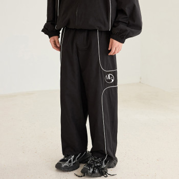 Custom Clothing Manufacturer Stripe Decoration 100% Nylon Embroidery Pants