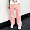 Custom Clothing Manufacturers stripe Nylon Flared  Sports Pants