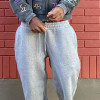 Custom Clothing Manufacturers 100% cotton Double waist Solid Color Sweatpants