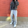 Custom Clothing Manufacturers 100% cotton Double waist Solid Color Sweatpants